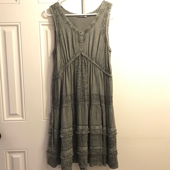 EARTHBOUND Dresses & Skirts - Green Earthbound Boho Tank Dress